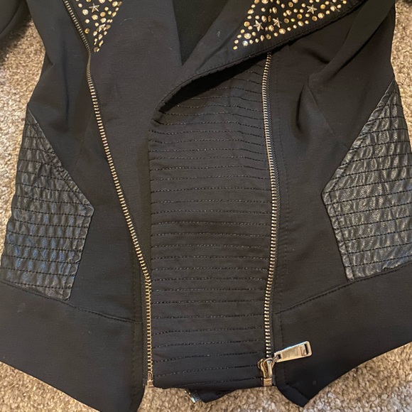 GIORGIA light black blazer with gold details, size M - Picture 3 of 5